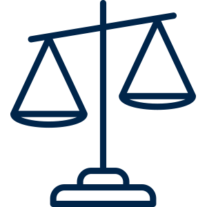 Icon of justice scales